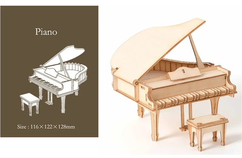 Puzzle 3D en bois, modèle de jouet mécanique fait à la main, jeu de construction, à assembler, modèle de bateau, ornement, cadeau de noël, 1 pièce
