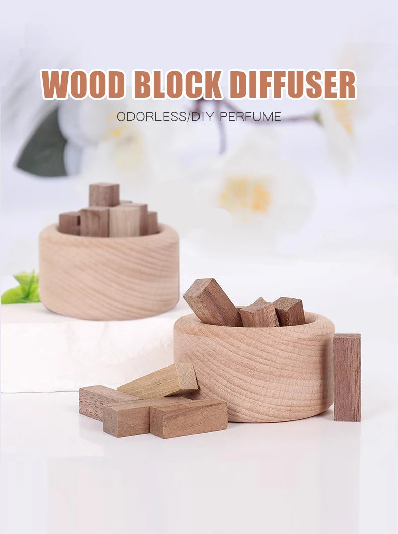 Diffuseur d'arôme en bois sans parfum, bricolage, parfum, salon, salle de bains, toilettes, chambre à coucher, bureau, accessoires pour la maison, décorations d'aromathérapie