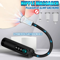 Electric BDSM suction pump for women, vibrating pussy pump, vacuum suction toy, vaginal sex pump, 7 suction cups, clitoral and nipple suction cup.