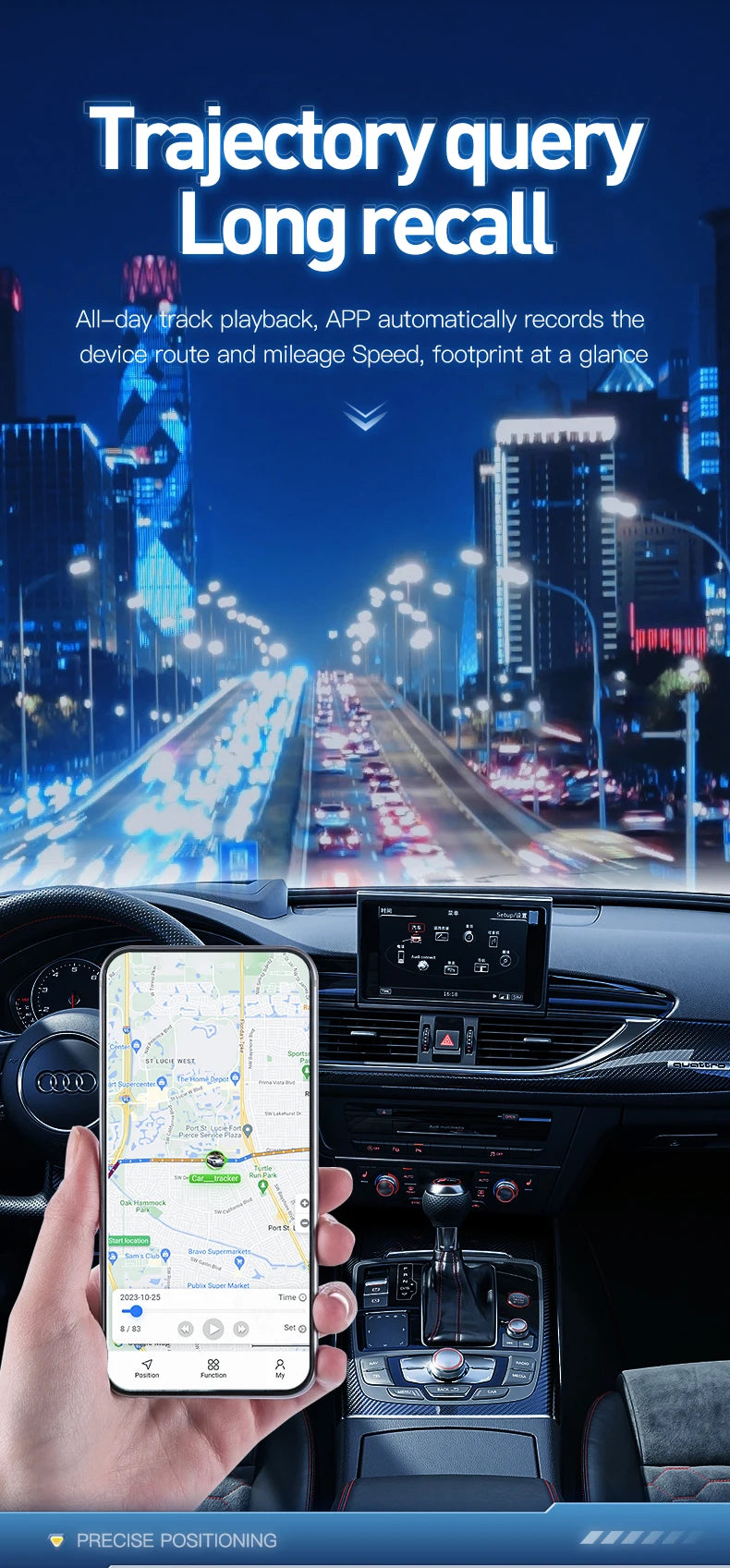 GF22 Car Tracker, Real-Time GPS Positioning Device, Anti-Loss, Accurate Locator, SOS Alarm Device