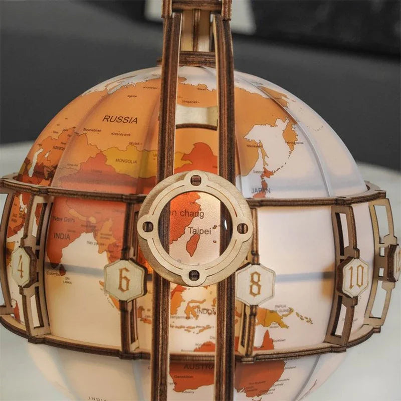 Lampe Globe en bois, jeux de puzzle 3D, cadeau d'anniversaire pour enfants et adultes, blocs de construction de décoration de maison, puzzle 3D pour enfants et adultes