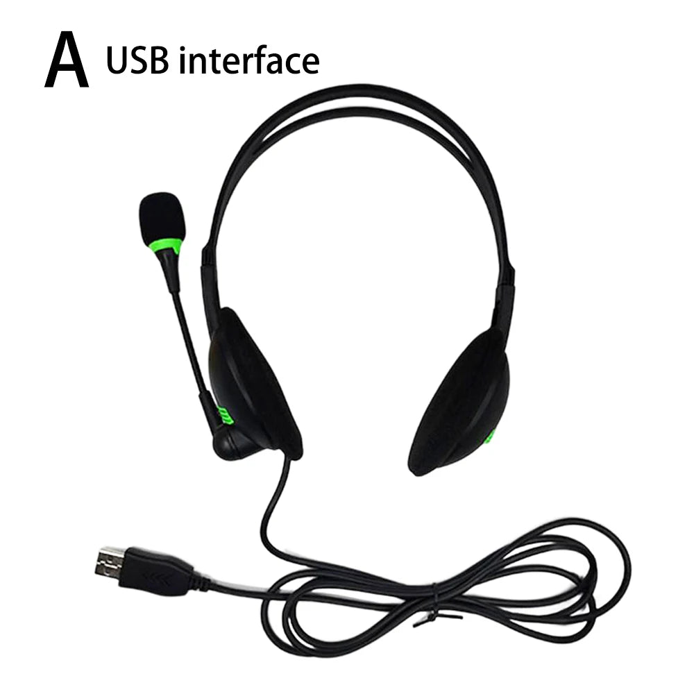 Casque USB avec microphone antibruit et contrôle du volume filaire 3.5mm casque téléphonique pour ordinateur portable PC Call Center Office