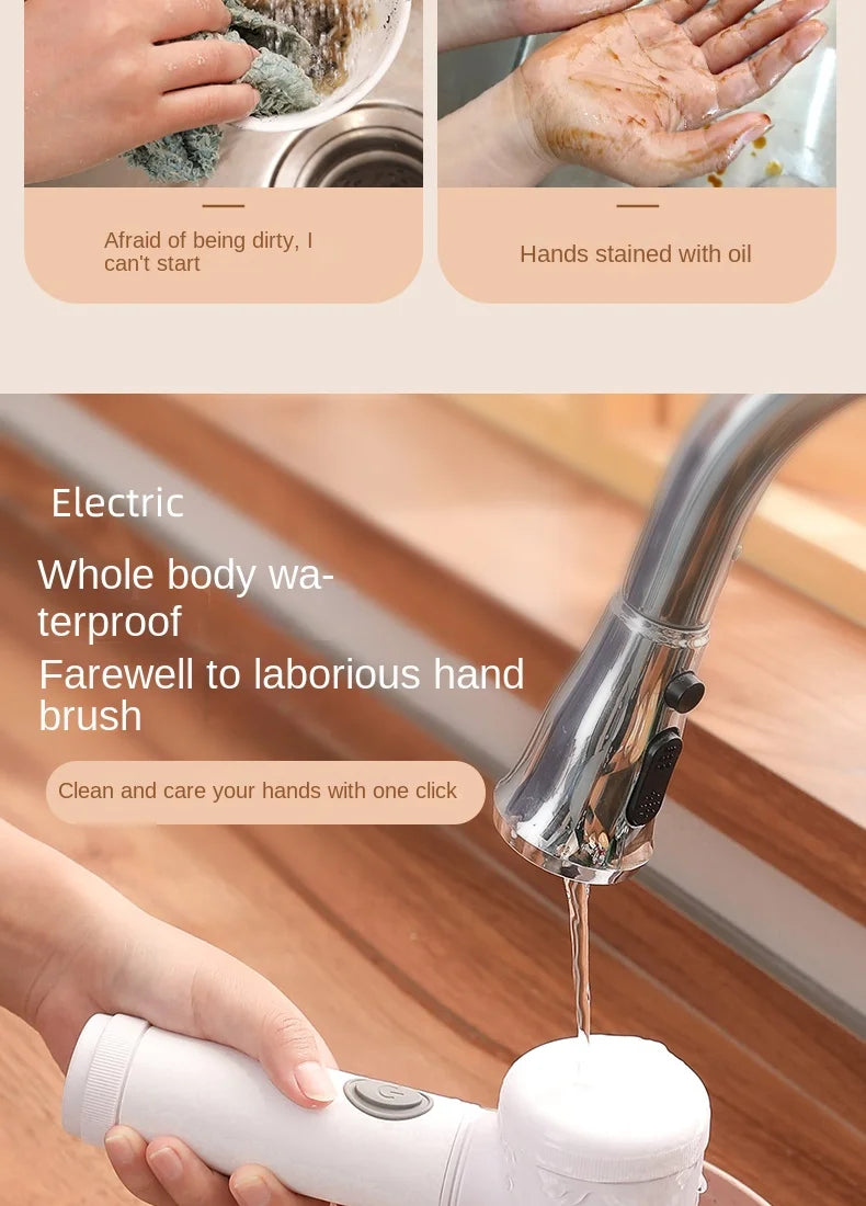 Brosse à livres électrique multifonctionnelle pour la cuisine, épurateur sans fil pour la vaisselle, les casseroles et les casseroles