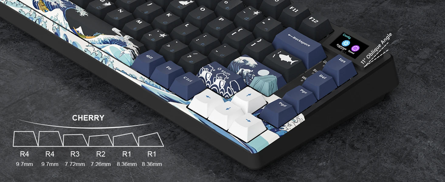 Womier S-K80 75% clavier avec écran OLED couleur clavier de jeu mécanique échange à chaud clavier joint montage rvb clavier personnalisé