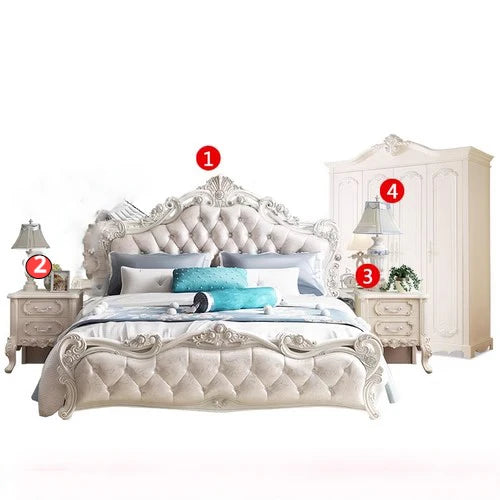 Ensemble de chambre à coucher design moderne princesse pour filles, literie double haut de gamme, luxe, meubles nordiques existants