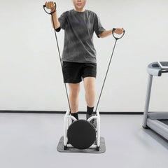 Stepper multifonction avec siège, bandes de résistance et tapis antidérapant, Stepper d'exercice avec affichage LED, équipement d'entraînement à domicile