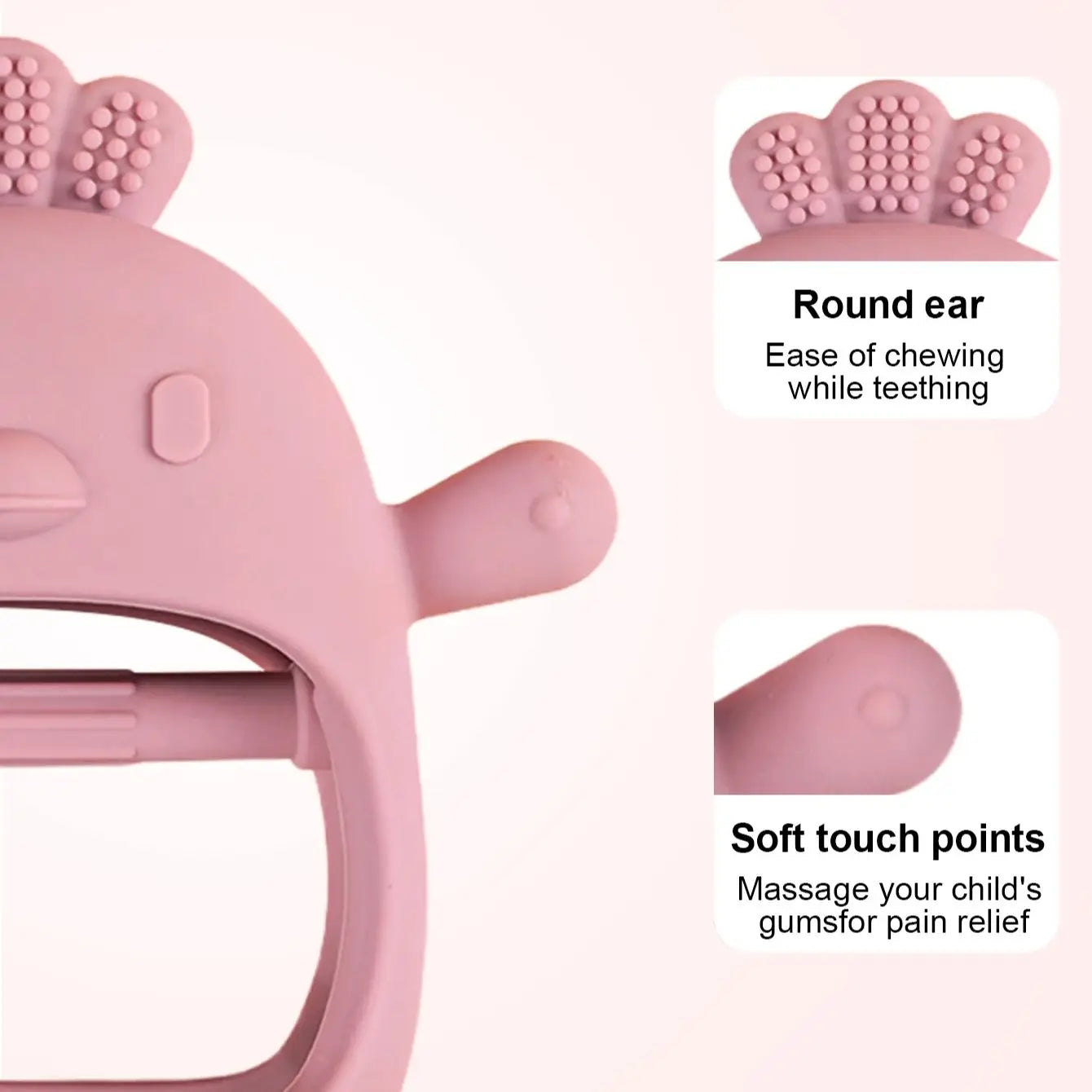Gants de dentition en Silicone pour bébé, sans BPA, pour enfants, soins dentaires pour nouveau-né, gencives, Anti-alimentation, main  Accessoires pour bébé avec bâton molaire
