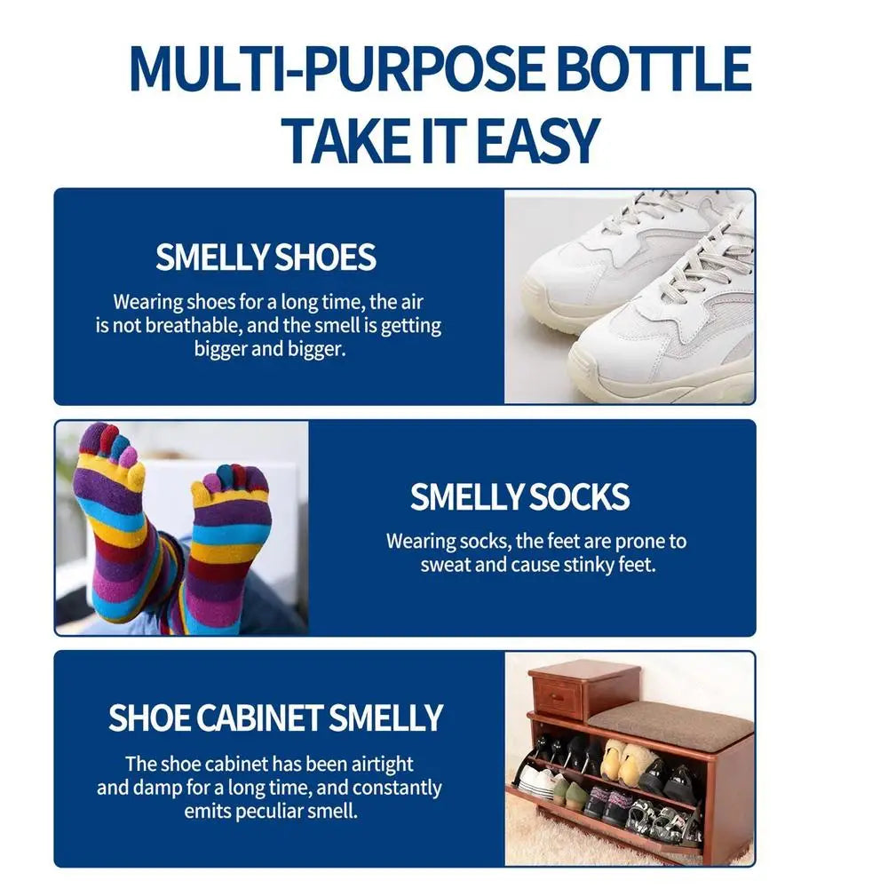 Désodorisant pour pieds de chaussures, vaporisateur naturel, étiquettes de recharges, élimination des odeurs, anti-transpiration, soins des pieds, parfum dépistolet ant pour chaussures