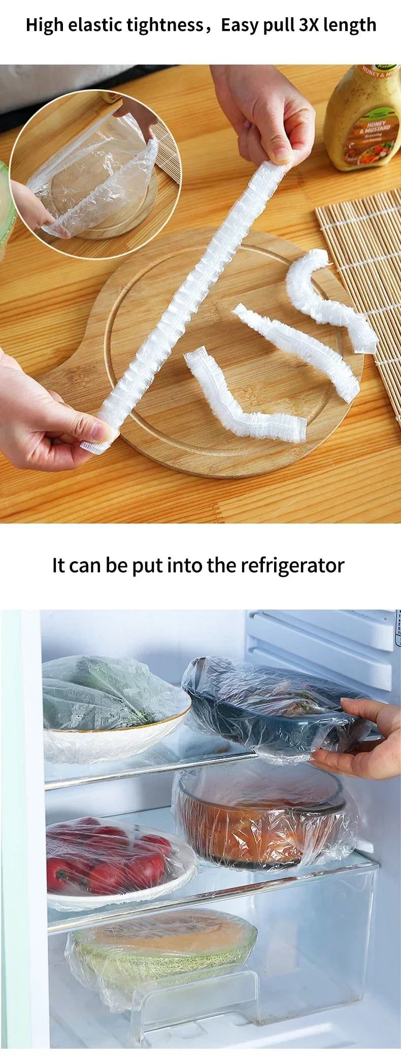 Couvercle alimentaire jetable réutilisable, enveloppe en plastique, couvercles alimentaires élastiques durables pour bols, couvercles d'assiettes élastiques pour sac d'économie de nourriture de cuisine