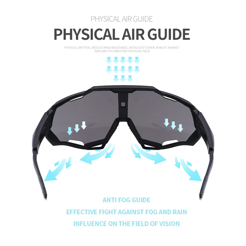 Lunettes de soleil de cyclisme en plein air pour hommes et femmes, lunettes de protection UV400, lunettes de sport coupe-vent, équitation, pêche, course, randonnée