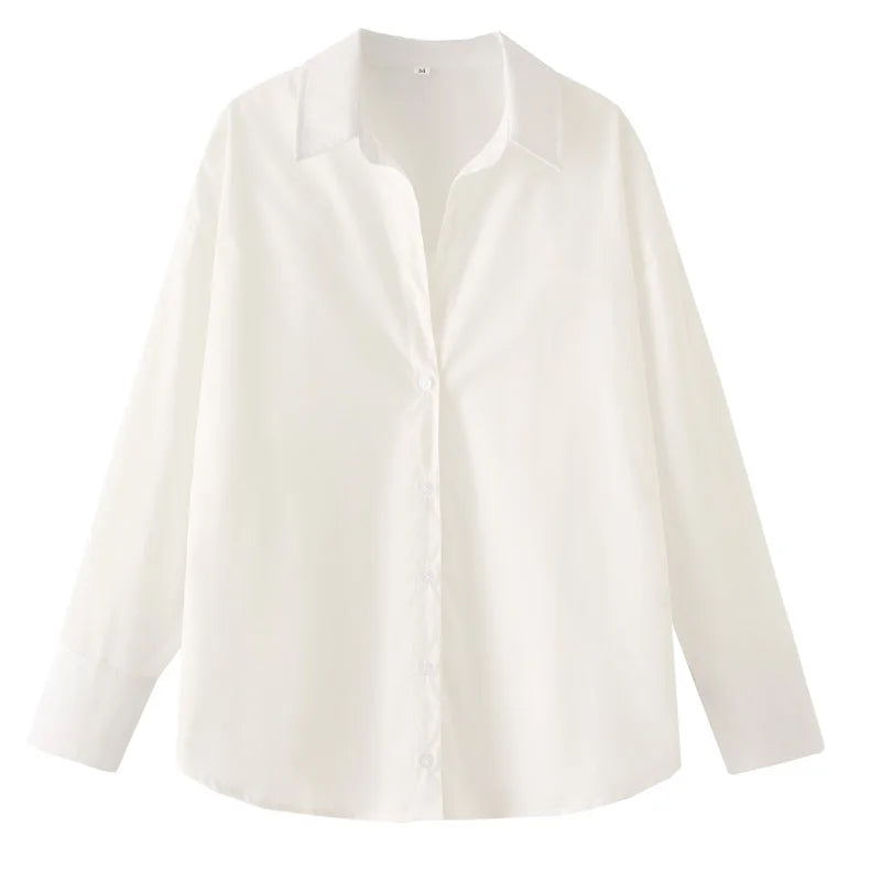 HXAO 2025 femme Blouses longues chemises à rayures femmes printemps été à manches longues bleu blanc chemise femme grands hauts chemises boutonnées