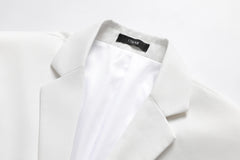 Costume blanc trois pièces pour hommes, Anti-rides, sans fer, costume formel d'affaires en fourrure antiadhésive, vêtements de travail sur le lieu de travail quatre saisons Dr