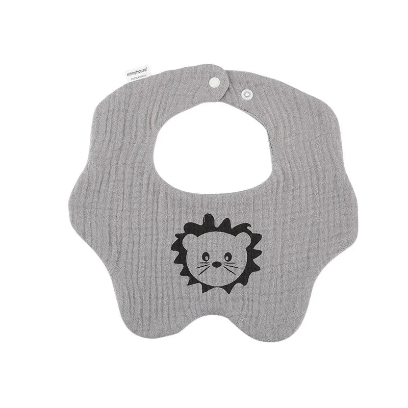 Bavoirs en coton imperméables pour nouveau-né, tissus réglables pour nourrissons filles et garçons, bavoir imprimé de dessin animé mignon, accessoires d'alimentation pour bébé