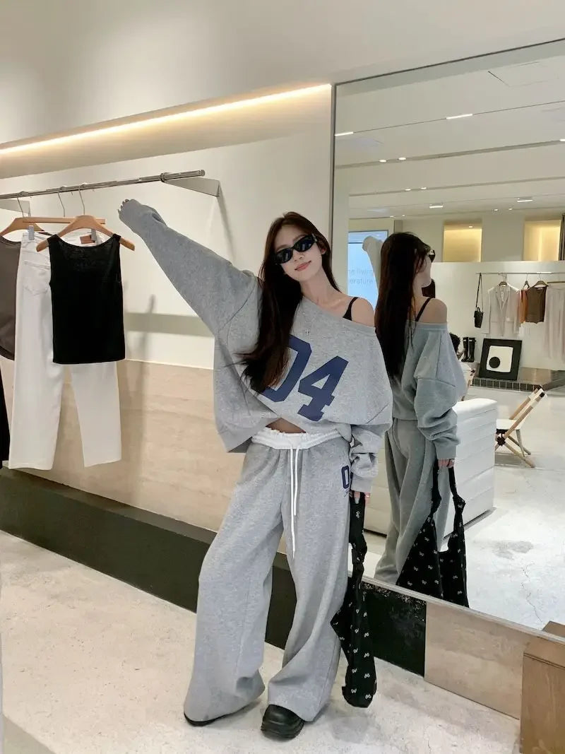 Pantalon de sport rétro pour femmes, mode américaine, Texture classique, taille haute et tombant, pantalons décontractés, amples, printemps été