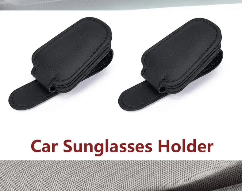 Porte-lunettes de soleil de voiture pour visière de voiture, Clip magnétique en cuir, porte-lunettes, accessoires de voiture de camion pour femmes et hommes