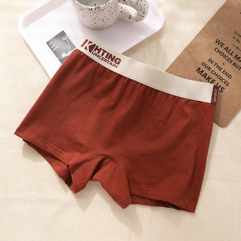 Coton femmes culottes sous-vêtements femmes intimes femme respirant antimicrobien Boyshorts slips Sexy Shorts étudiants boxeurs