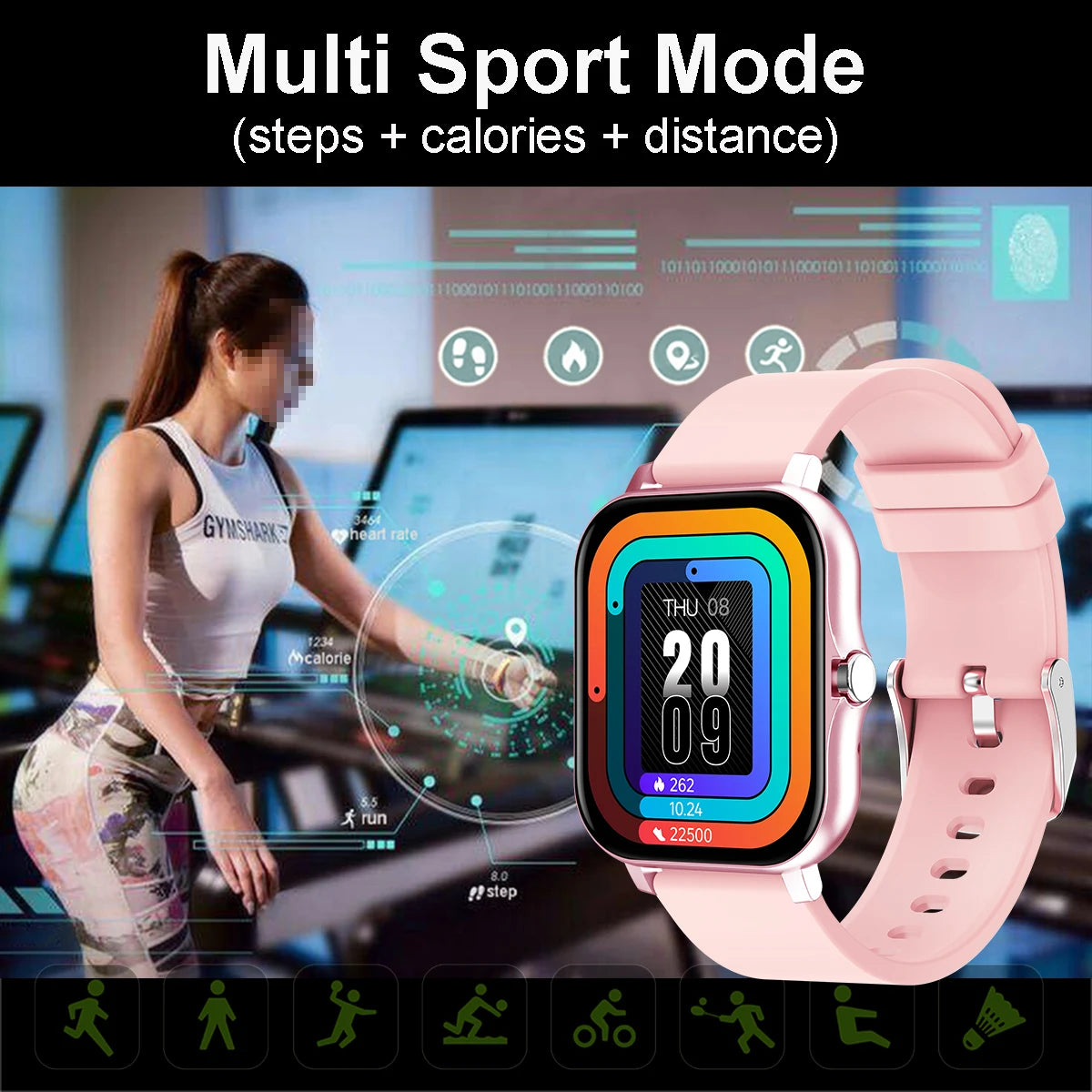 2025 nouvelle montre intelligente hommes femmes cadeaux 1.83 ''écran tactile complet Sport Fitness Tracker Smartwatch hommes BT appels numérique smarthwhatch