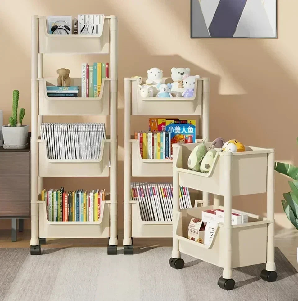 Bibliothèque à roulettes multicouche simple, armoire de rangement à fente étroite, coin de cuisine, petit meuble de rangement, T1