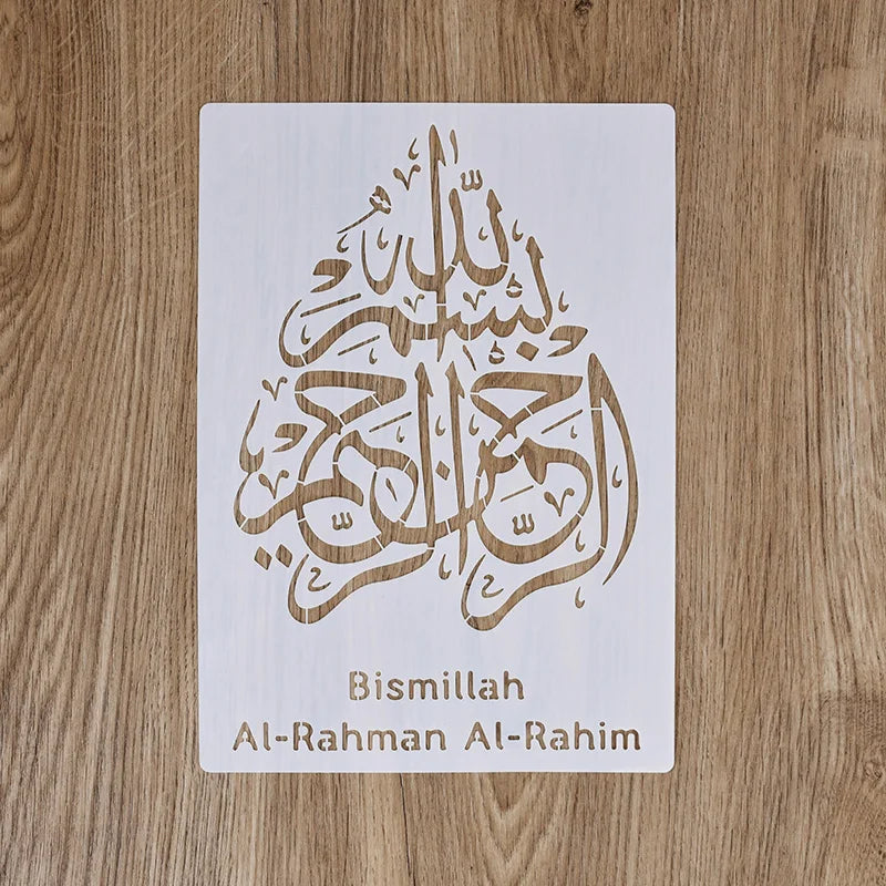 Pochoirs à écriture arabe islamique 29x21cm, bricolage, peinture murale, Scrapbook, gaufrage, Album, modèle de carte en papier, décor du Ramadan Eid Mubarak