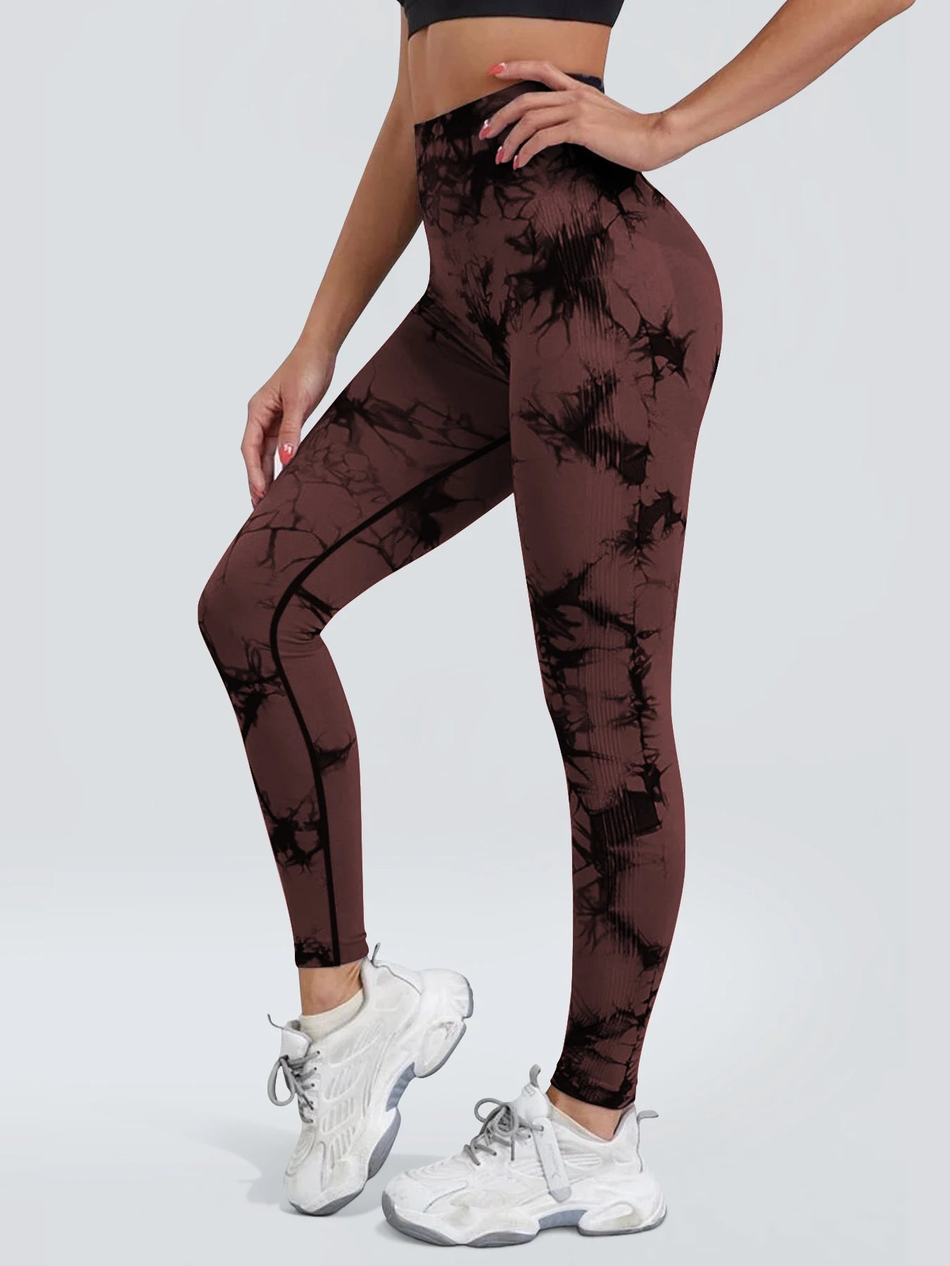Pantalon de Yoga sans couture pour femmes, teinture par nouage, taille haute, doux et confortable, vêtements de sport, Leggings d'entraînement, collants