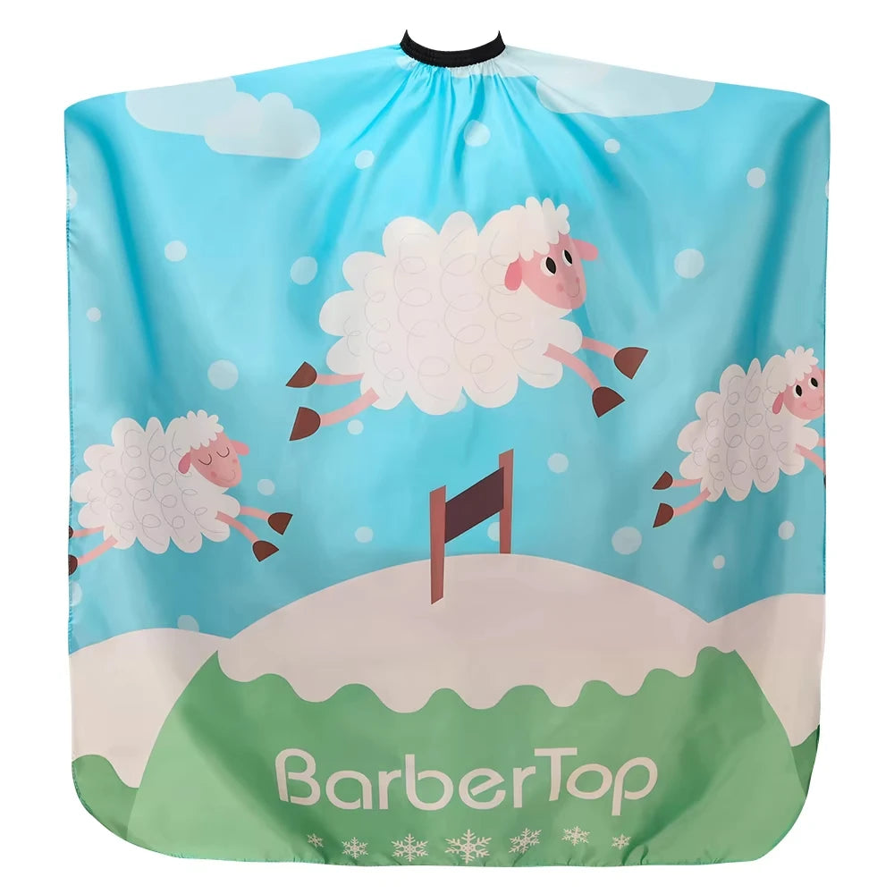Cape de coiffure pour enfants, dessin animé mignon, robe de coiffure, salon de coiffure, tissu de coiffeur pour enfants