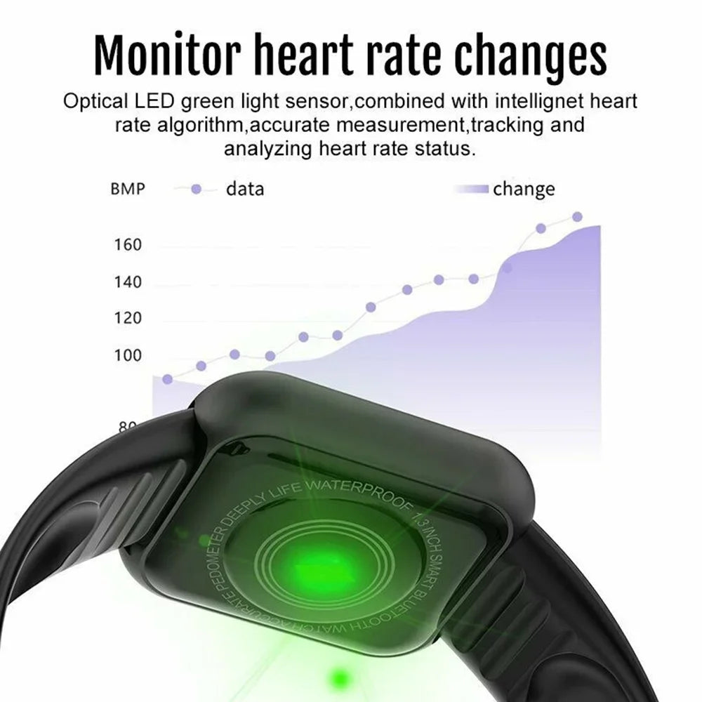 Montre intelligente multifonctionnelle pour hommes et femmes, téléphone connecté Bluetooth, musique, bracelet de sport de fitness, moniteur de sommeil, montre intelligente