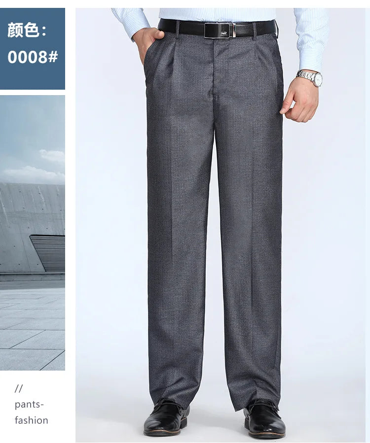 Men's trousers, men's clothing, men's pants, high-waisted trousers, spring/summer trousers, British streetwear style, casual office trousers