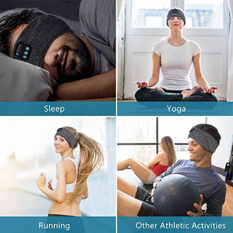 Haut-parleur Bluetooth sans fil, foulard, musique sans fil, casque de sommeil, bandeau de sport, masque oculaire de sommeil intégré, casque de voyage
