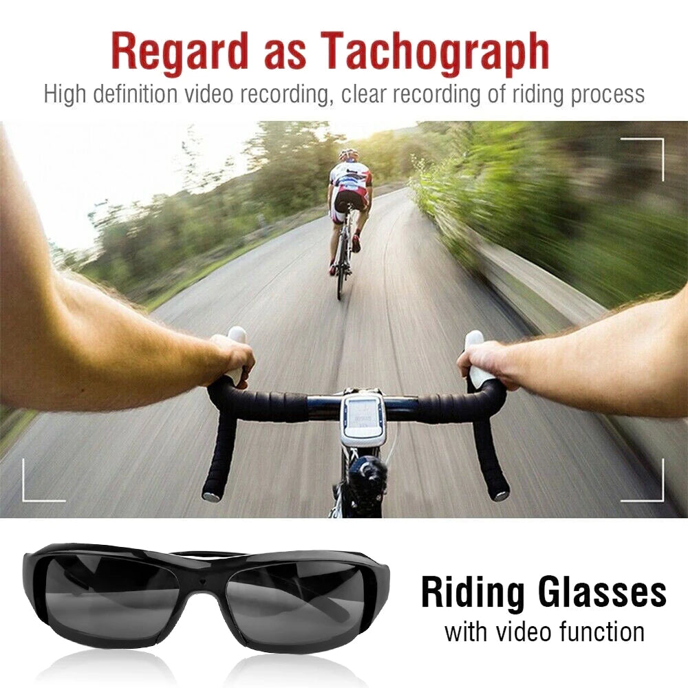 Mini caméra portable avec lunettes, enregistreur vidéo extérieur, prise de photos, cyclisme, contrôle à un bouton, HD, 1080P