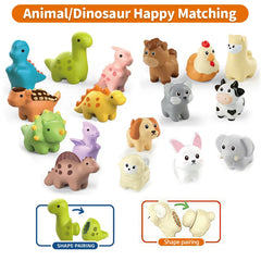 Jouets de jeu de correspondance d'animaux Montessori, améliore l'imagination et la capacité de reconnaissance des couleurs, jouet de jeu de blocs éducatifs d'entraînement, cadeau
