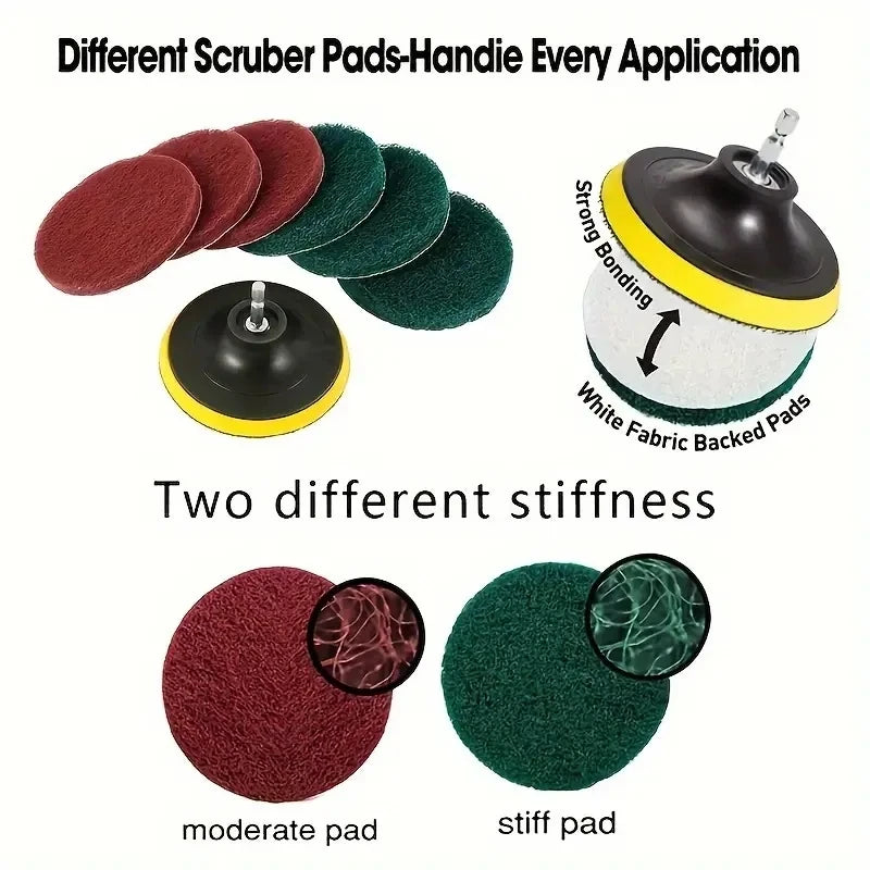 Kit de brosse de forage électrique, brosse de nettoyage électrique, outil pour carrelage de voiture, brosse de salle de bains, salle de bains, cuisine, brosses à récurer en plastique