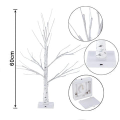 Ramadan decoration: birch tree with LED lights, tabletop tree decorations, Eid Mubarak illuminated tree, Ramadan Kareem party lights