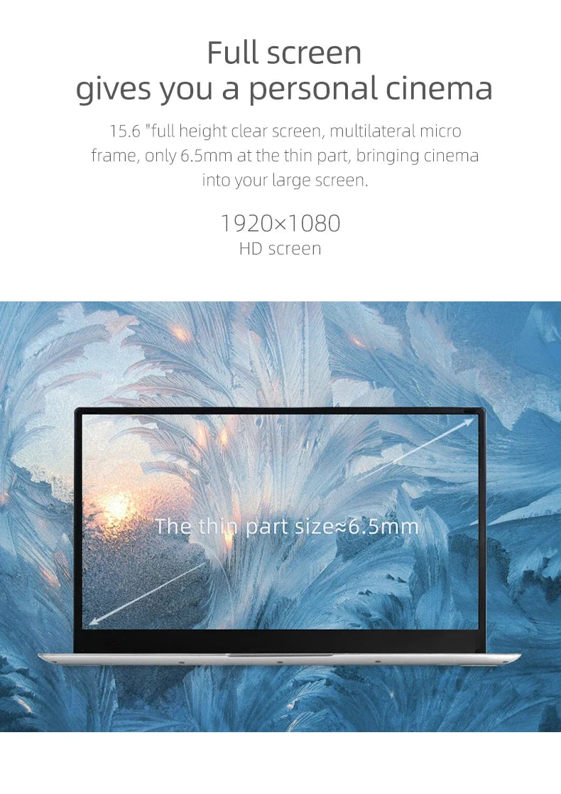 2025 ordinateur Portable 15.6 pouces écran IPS 16GB RAM Intel Celeron 11th N5095 Netbook Windows 10 11 Pro bureau ordinateur Portable