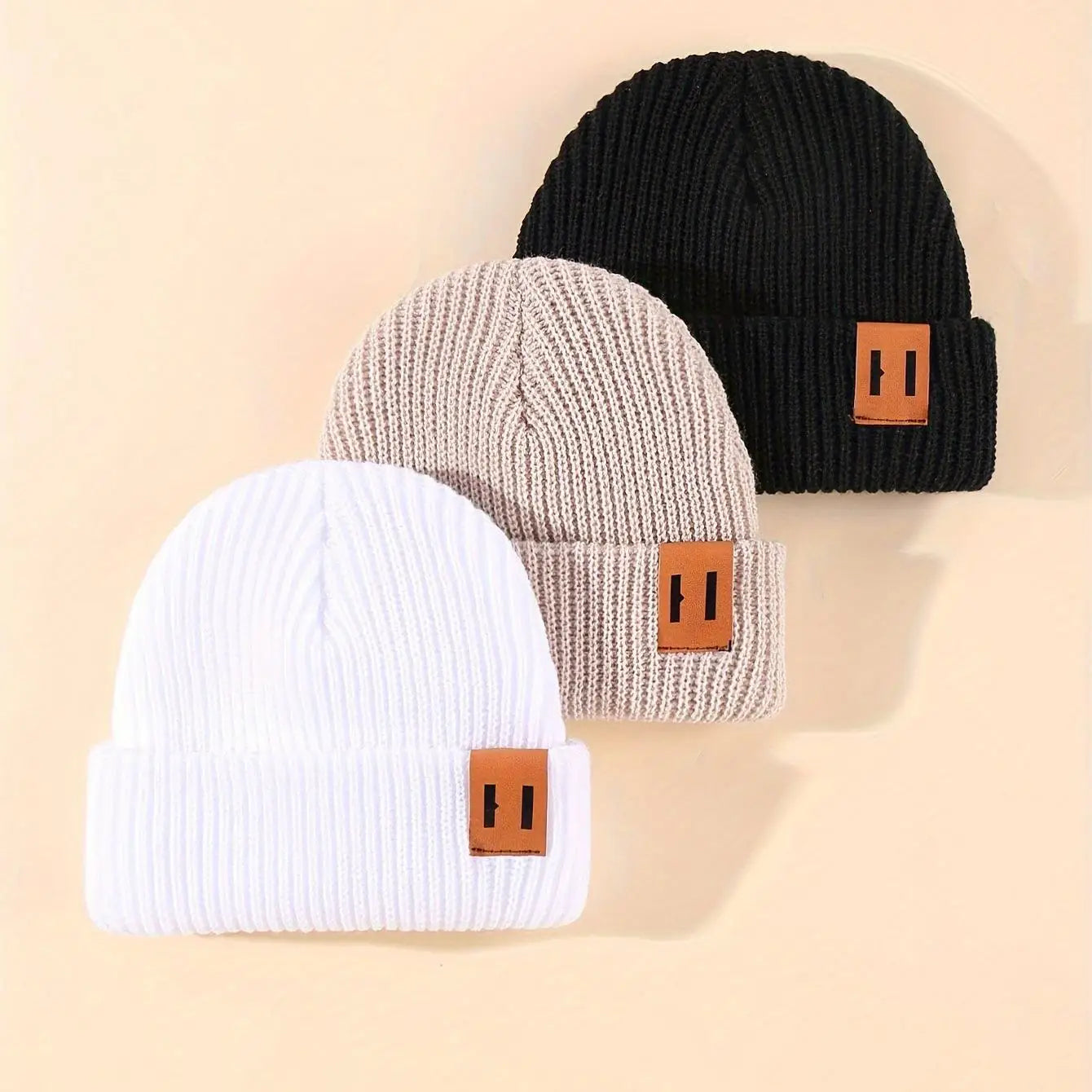 1/2/3 pièces tricoté hiver bébé chapeaux pour enfants garder nouveau-né infantile bonnets pour garçons filles bébé accessoires nouveau-né