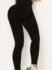 Women's Seamless Butt Lifting Workout Leggings, High Waist Yoga Pants, Compression Contour Tights