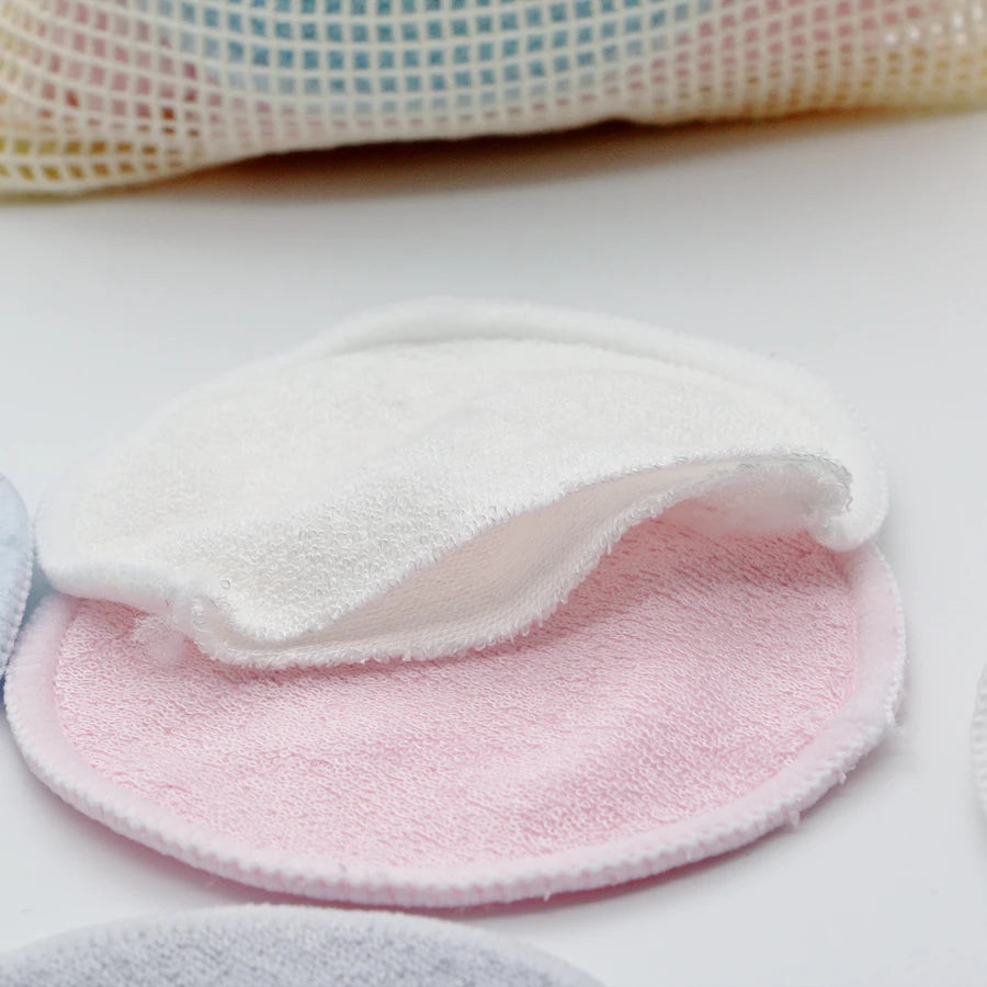 Tampons de coton réutilisables, tampons démaquillants ronds lavables en bambou, tampons d'allaitement en tissu, outil de soins de la peau, nettoyage de la peau, 12 pièces