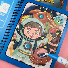 Jouets d'éducation précoce pour enfants, livre magique avec stylo, dessin à l'eau, jouets Montessori, livre de coloriage réutilisable, livre de dessin magique