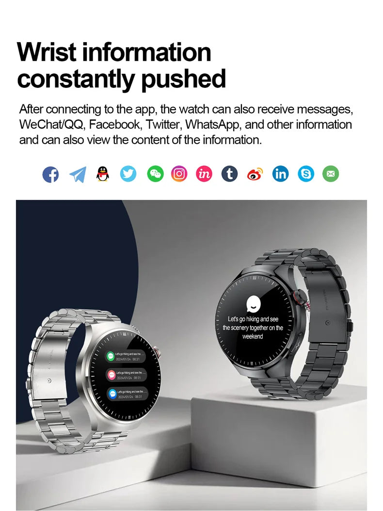 Nouvelle surveillance de la santé montre intelligente examen physique santé Wacth pression artérielle ECG + PPG Sport appel Smartwatch pour Android iOS
