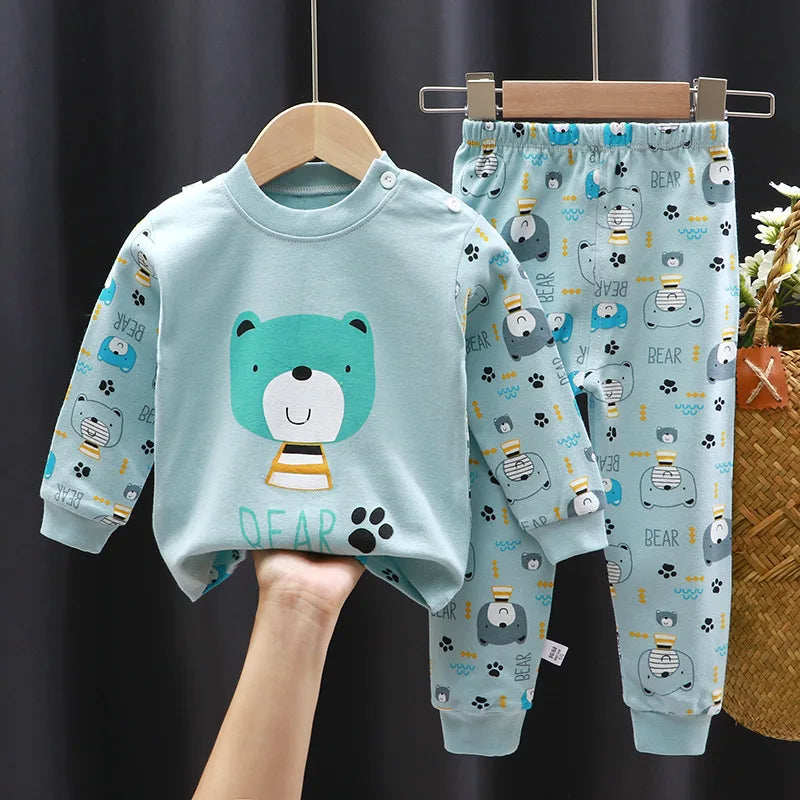 Vêtements pour enfants ensembles pour enfants vêtements pour enfants garçons filles coton automne hiver vêtements pantalons vêtements de nuit sous-vêtements