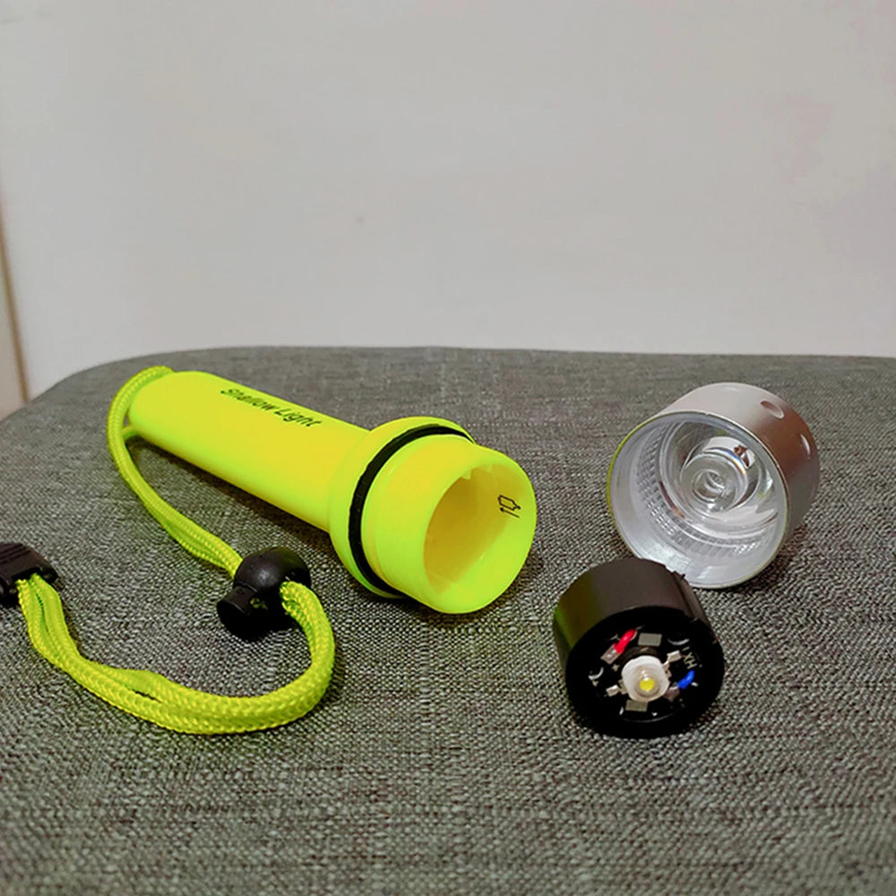 Lampe de poche de plongée professionnelle à Led, étanche, forte éclairage sous-marin, éclairage d'urgence extérieur pour la maison, lampe de poche à faisceau haut
