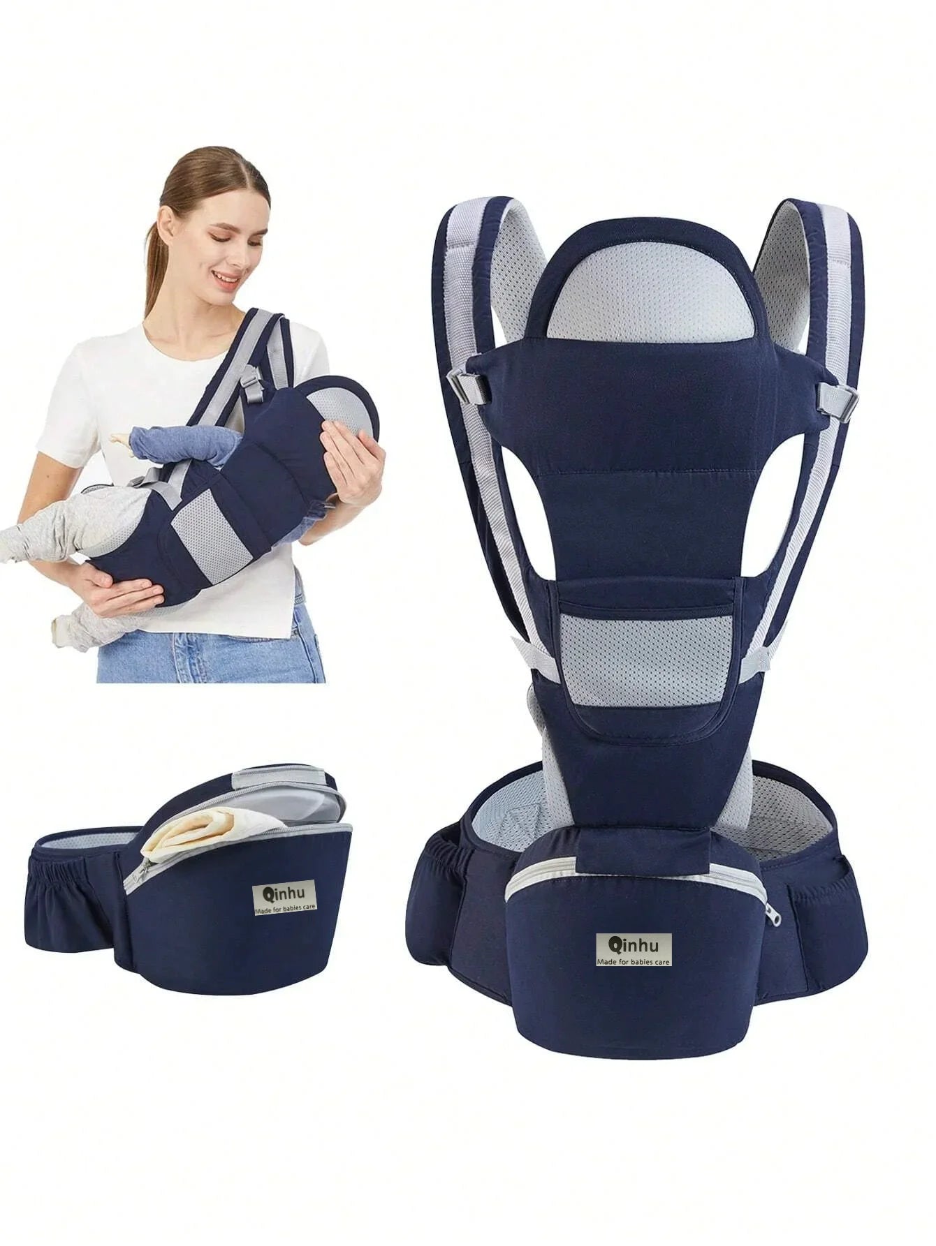 Nouveau porte-bébé ergonomique réglable avec siège de hanche, Portable et multifonctionnel, adapté aux voyages, aux loisirs et à un usage quotidien