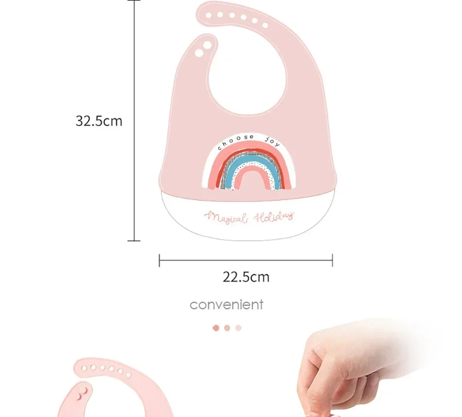 Bavoirs en Silicone souple pour bébés garçons et filles, bavoir imperméable pour nourrissons, tabliers de dessin animé pour nouveau-nés, bavoirs pour tout-petits, tissus pour rots, Bandana