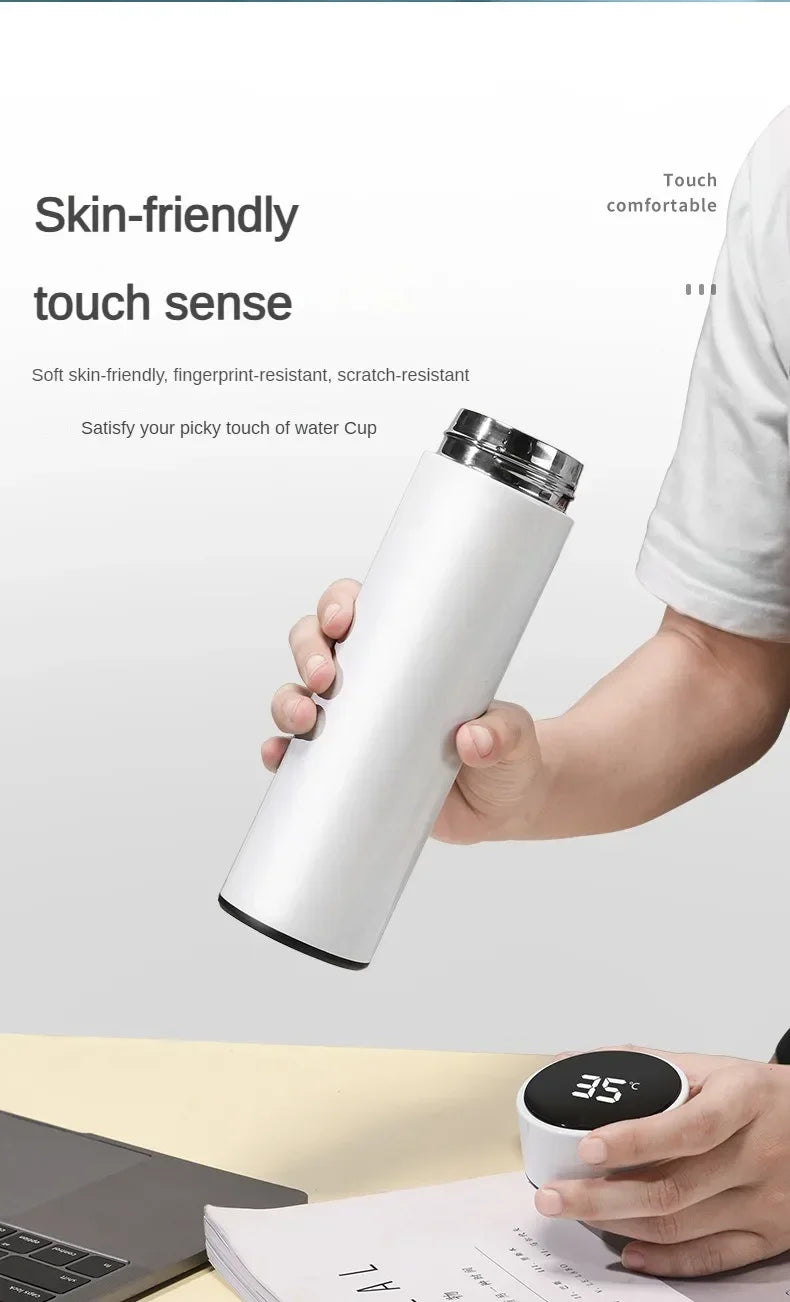 Bouteille Thermos en acier inoxydable de 500ml, avec affichage numérique de la température, tasse de mesure intelligente de la température, flacon sous vide