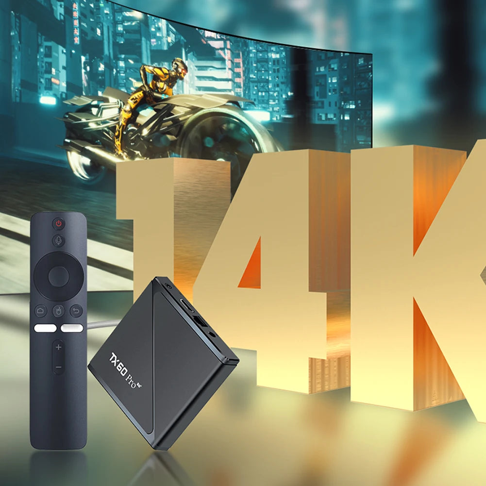 Smart TV Box TX60 PRO Android 24 TV Box 14K 2.4G 5G double WiFi 6 décodeur lecteur multimédia vidéo maison décodeur intelligent