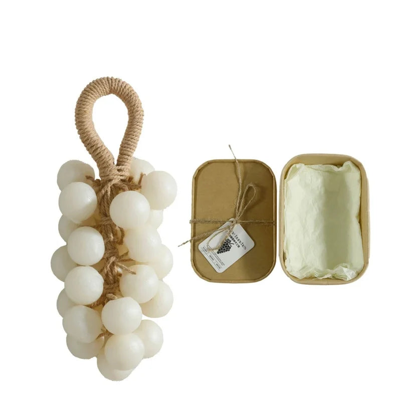 Barre de savon faite à la main, bouquets de raisin perlé, bain, lavage, nettoyage et boîte cadeau nourrissante, savon, Extraction de plantes, élimine la saleté douce