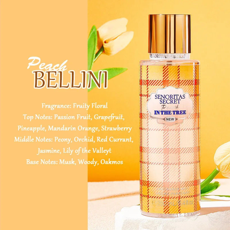 Sexuellement secret pour femme, parfum de fruits, brumisateur, breloque longue durée, parfum en porcelaine, vaporisateur pour le corps, désodorisant, 250ml