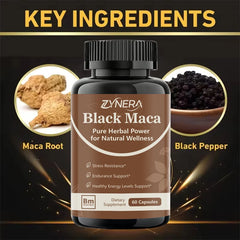 Puentes capsules de Maca noire, Booster de testostérone pour hommes, augmente la force, l'endurance, l'énergie, améliore l'immunité, supplément grand 18