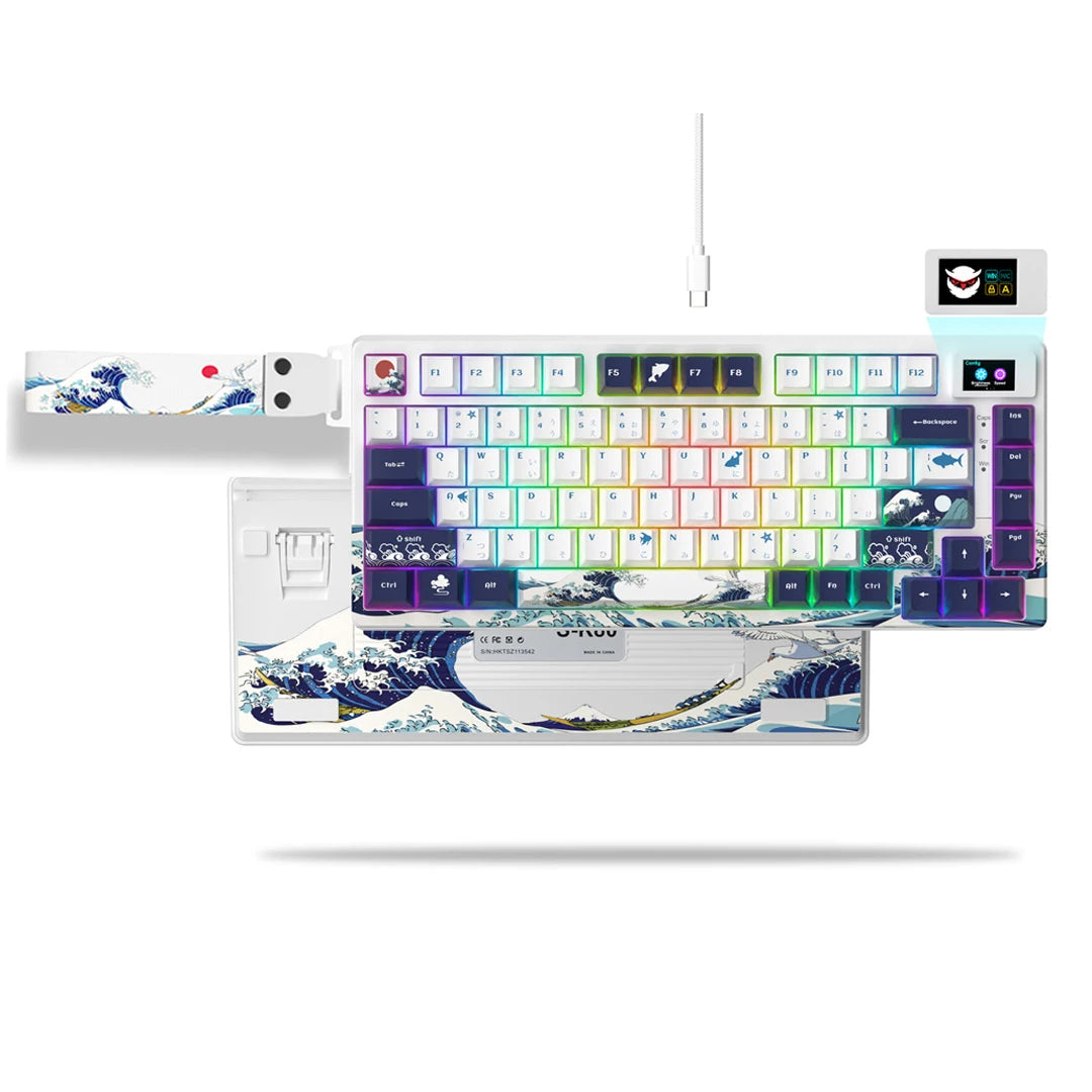 Womier S-K80 75% clavier avec écran OLED couleur clavier de jeu mécanique échange à chaud clavier joint montage rvb clavier personnalisé