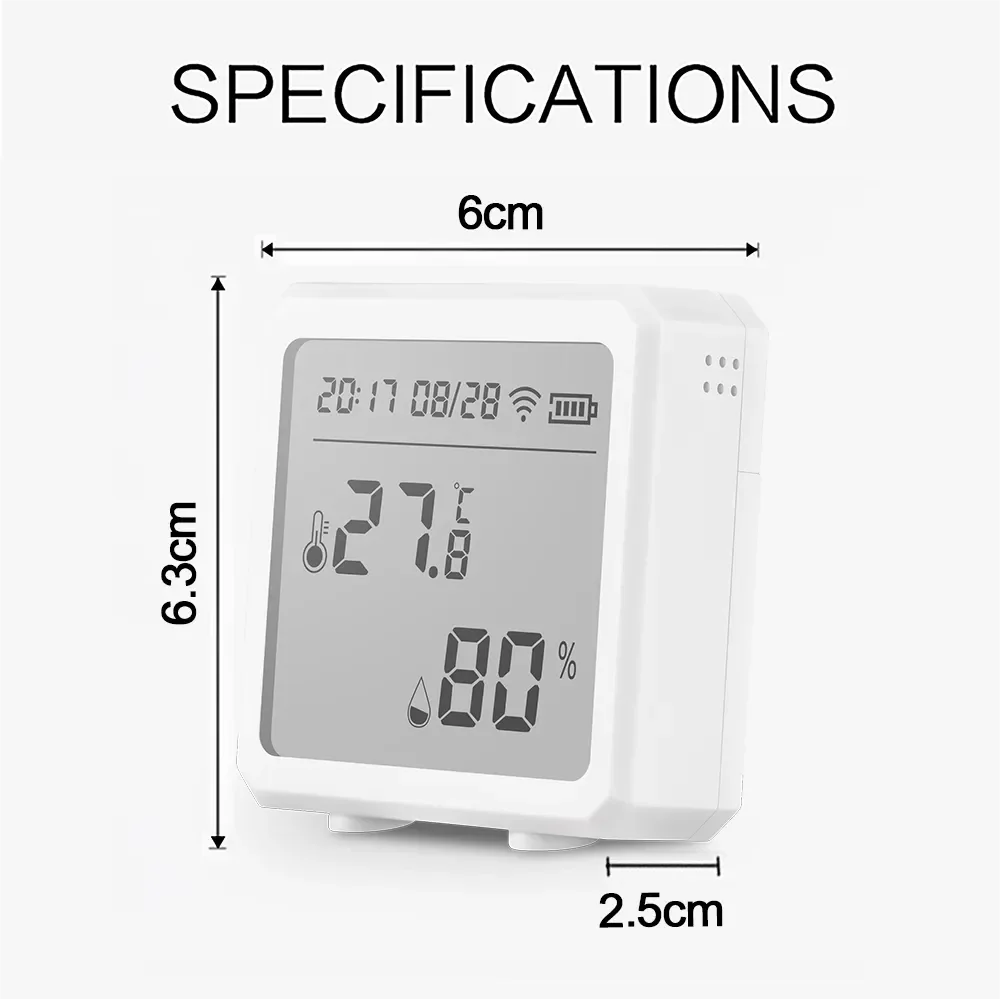 Compteur intelligent de température et d'humidité WiFi Graffiti compteur de température et d'humidité application Mobile sans fil contrôle à distance de la température