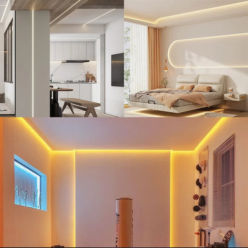 LED Strip Light with Ripple Sensor and Hand Swipe, Backlighting for TV, Kitchen, Under Cabinet, DC 5V, USB 2835